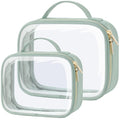 PACKISM TSA Approved Toiletry Bag, 2 Pack Clear Makeup Bags by Packism