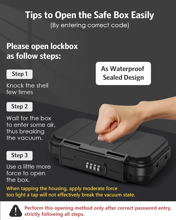 AMIR Portable Safe Box, Combination Security Case LockBox - Image 4