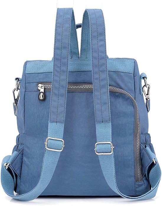 MINTEGRA Women Shoulder Backpack Multi-Pocket Nylon Purse Large Capacity - Image 4