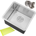 17 in. x 15 in. x 9 in. 16-Gauge Stainless Steel Undermount Single Bowl Bar by COZYBLOCK