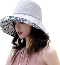 Women Wide Brim Sun Hats Metal Wired Edge Summer UV Protection Beach Fishing Hat by HUAMULAN