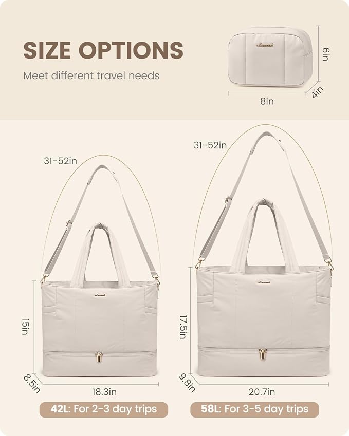 LOVEVOOK Travel Duffle Bag, Puffer Weekender Bags - Image 6