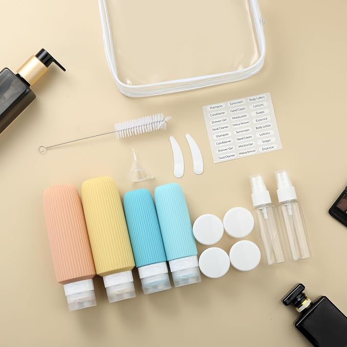 16 Pack Travel Bottles for Toiletries, Large 6oz Silicone Travel Containers jar - Image 6