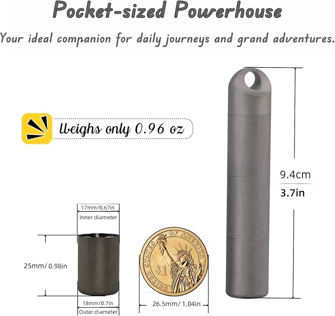 Titanium Keychain Pill Holder - Image 3