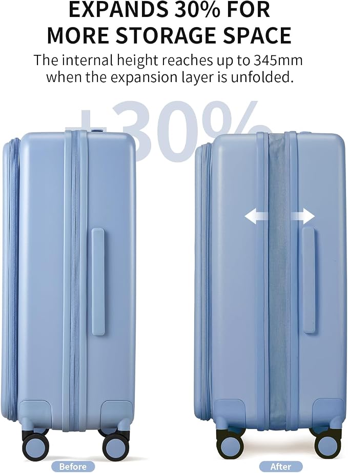 aji Expandable Top Open 24 Inch Checked Luggage - Image 3