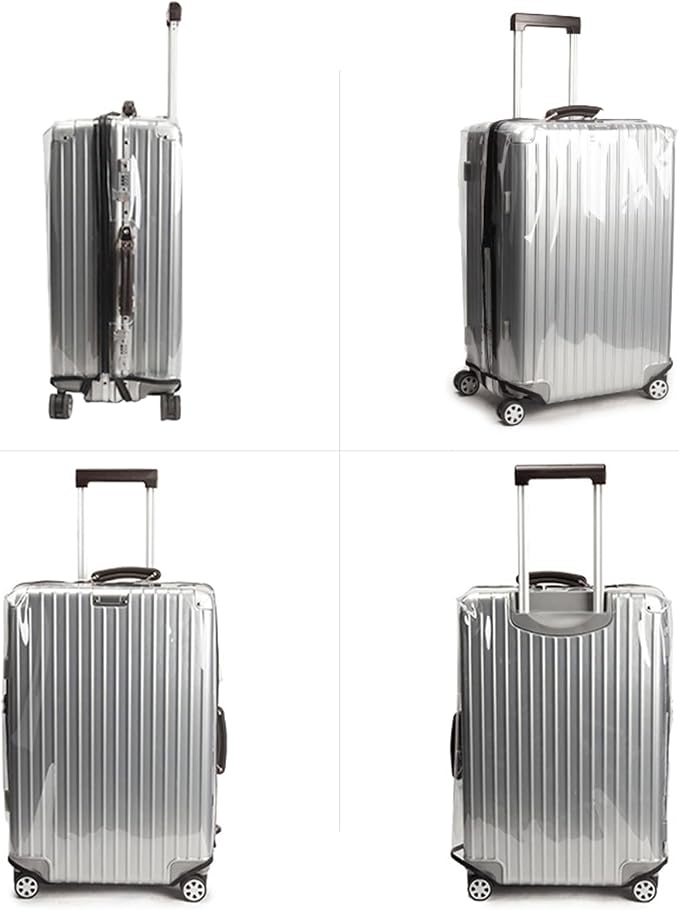 Transparent PVC Suitcase Cover, No Disassembly Required Clear Luggage Protector - Image 4