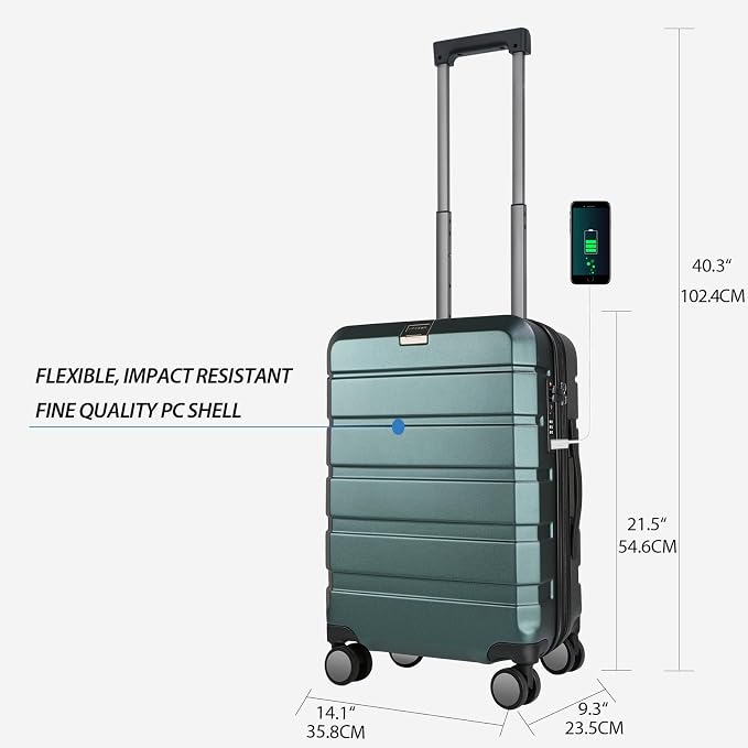 KROSER Hardside Expandable Carry On Luggage - Image 2