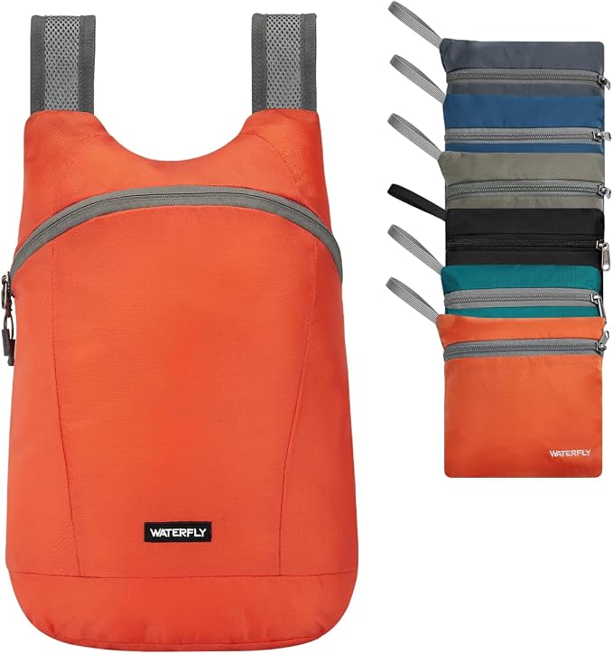 WATERFLY Foldable Lightweight Hiking Backpack: 15L Packable Traveling Daypack by Waterfly