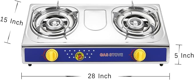 Vivicreate 2 Burner Propane Gas Stove Outdoor Cooking Portable Double Burner - Image 7