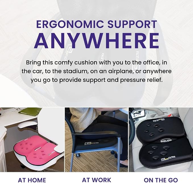GSeat Ultra Orthopedic Gel and Foam Seat Cushion - Image 3
