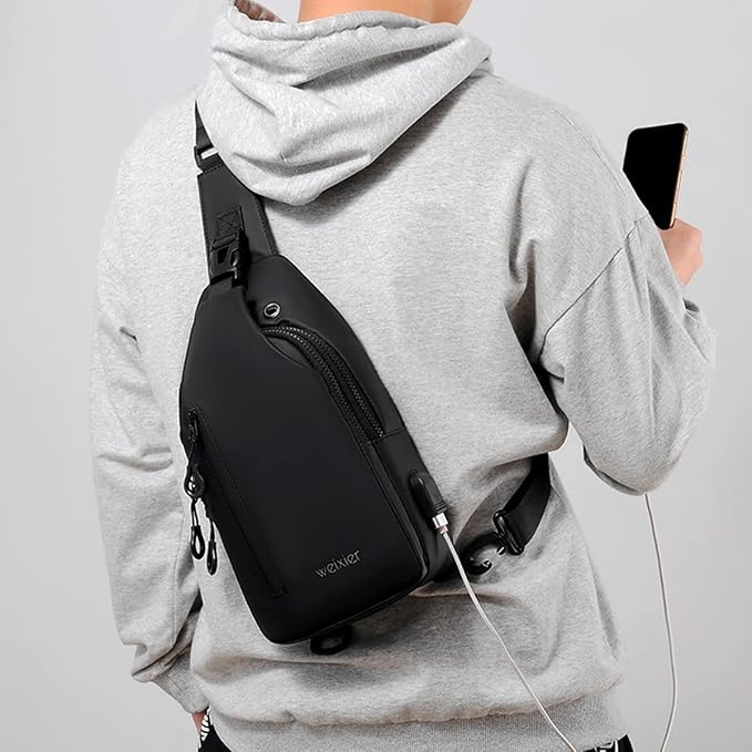 Waterproof Sling Bags Mens Shoulder Crossbody Backpack - Image 2