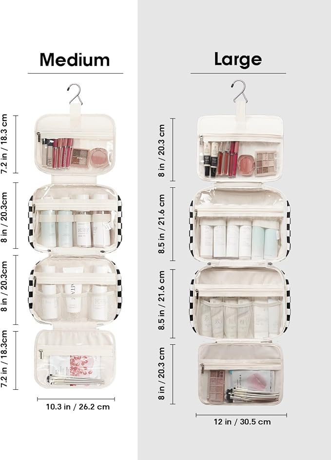 Narwey Hanging Toiletry Bag for Women Travel Makeup Bag Organizer Toiletries - Image 6