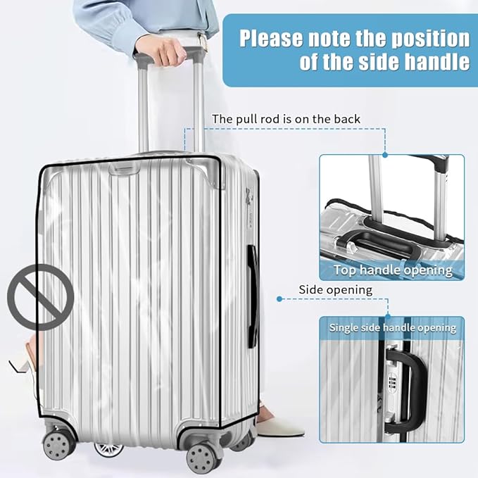 Yotako Clear PVC Suitcase Cover Protectors 32 Inch Luggage Cover - Image 2