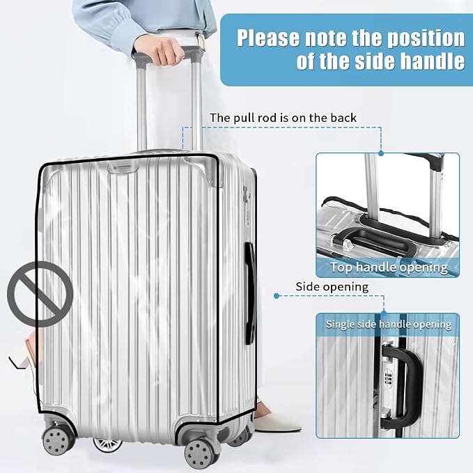 Yotako Clear PVC Suitcase Cover Protectors 26 Inch Luggage Cover - Image 2