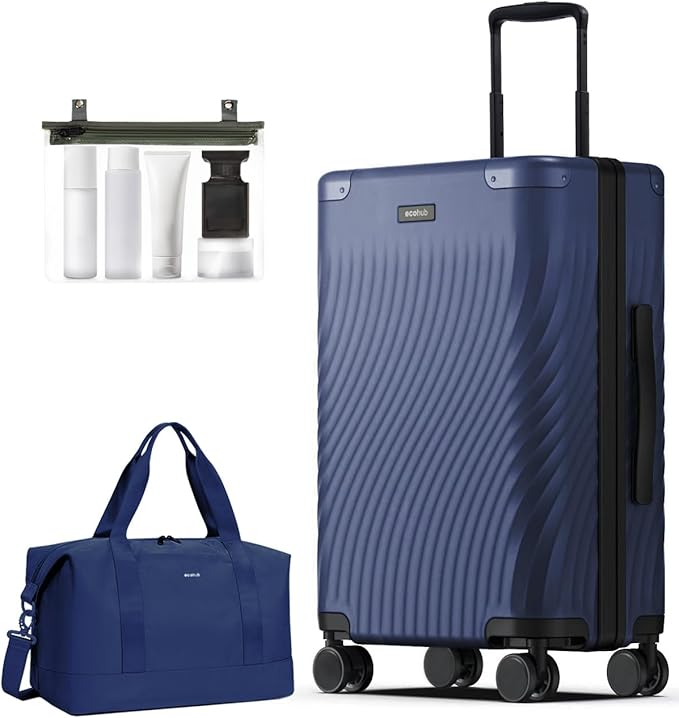 ECOHUB Hardside Expandable Carry On Luggage, Recycled PC 24" Rolling Luggage by ECOHUB
