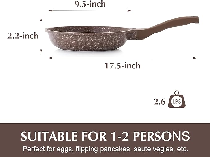SENSARTE Nonstick Frying Pan Skillet, Non Stick Omelette Pan, Healthy Stone - Image 6