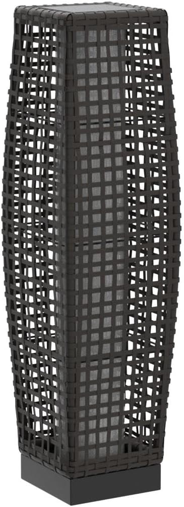 Grand patio Outdoor Floor Lamp Solar Powered Lantern Water-Resistant Wicker - Image 4