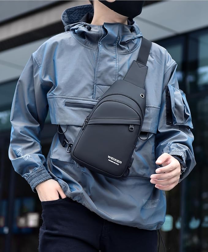 Waterproof Sling Bags Mens Shoulder Crossbody Backpack - Image 6