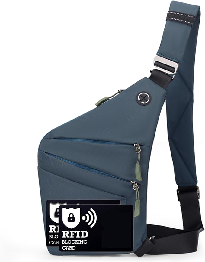 Anti Theft Crossbody Bags for Women Men, Slim Sling Bags by Ibalulu