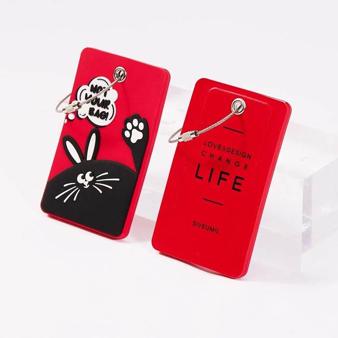 2PCS 2303 Bright Silicone Luggage tag - Image 3