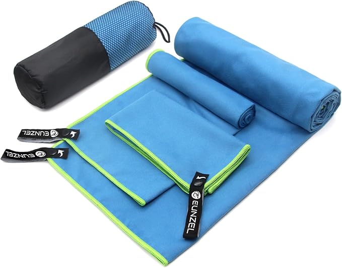 Eunzel Quick Dry Camping Towel, Microfiber Travel Towel 3 Size at 1 Pack by EUNZEL