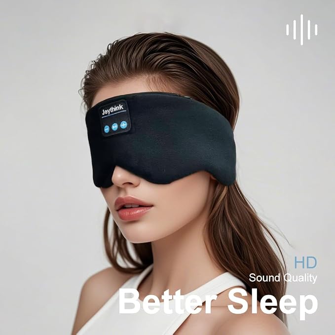 Joythink Sleep Mask Headphones Silk Wireless Bluetooth Headband Eye Mask - Image 3