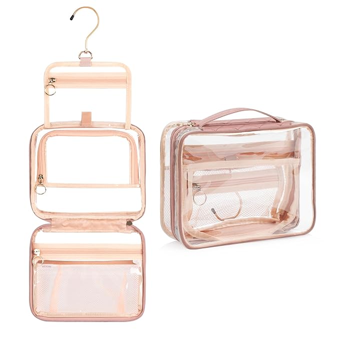 CUBETASTIC Clear Makeup Bag for Women, Transparent Cosmetic Organizer Case for by CUBETASTIC