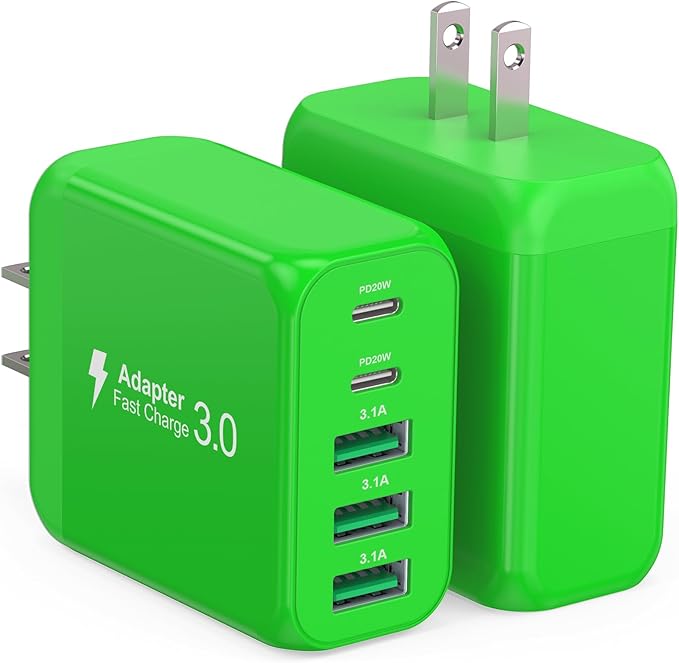 50W USB C Wall Charger Block, 5-Port C Charger Fast Charging Block PD Power by CSODINCE