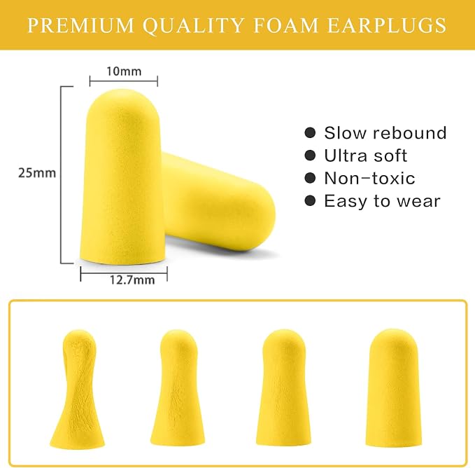 30Pair Soft Foam EarPlugs, 32dB Disposable Sound Blocking Noise Cancelling Ear - Image 5