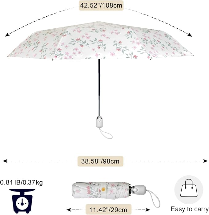 Cuby UV Sun Umbrella Compact Folding Umbrella lightweight Portable Manual - Image 8
