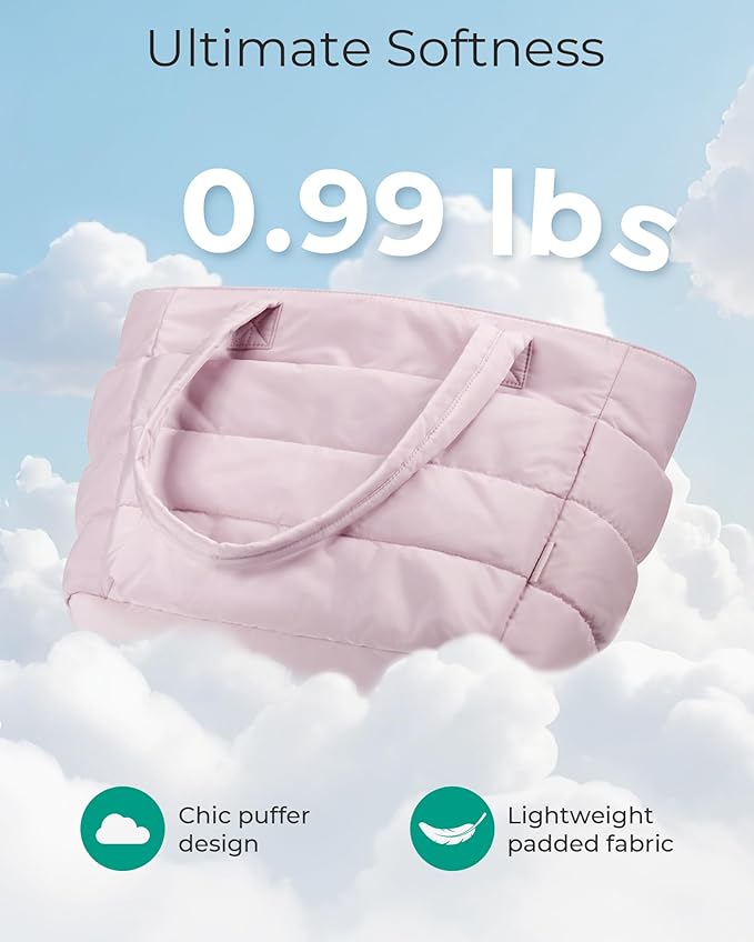 BAGSMART Tote Bag for Women, Lightweight Puffy Tote Bag - Image 5