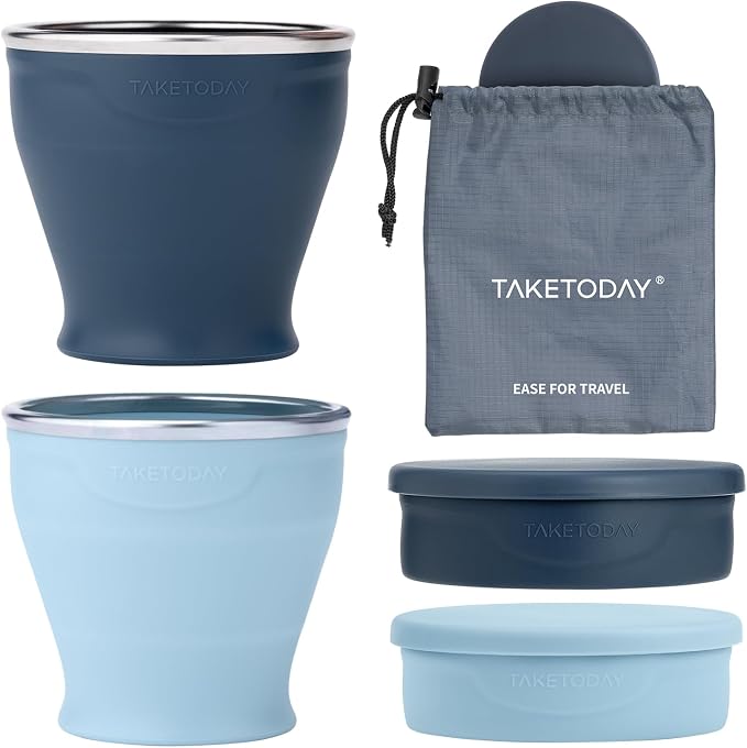 TakeToday 2PCS Collapsible Travel Cup by TAKETODAY