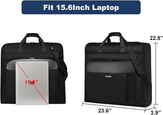 Garment Bag Travel Suit Bag for Men Large 40-Inch Carry on Garment Bag Up to 3 - Image 4