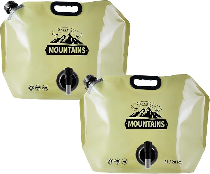 Collapsible 8L Water Storage Bag, BPA-Free Portable Folding Water Jug by MrBulloc