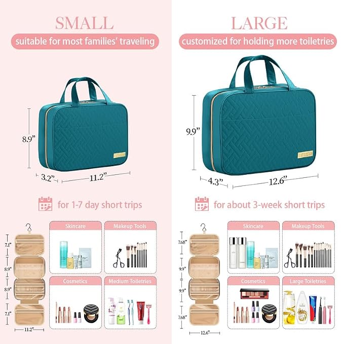 HOTOR Travel Toiletry Bag w/Hanging Hook - Image 3