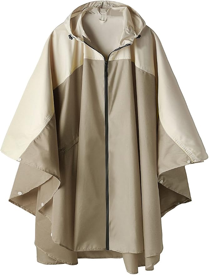SaphiRose Unisex Rain Poncho Hooded Waterproof Raincoat by SaphiRose