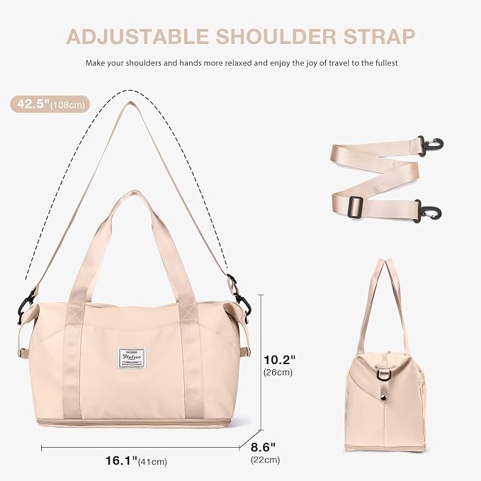 Travel Duffel Bag, Sports Tote Gym Bag, Shoulder Weekender Overnight Bag - Image 4