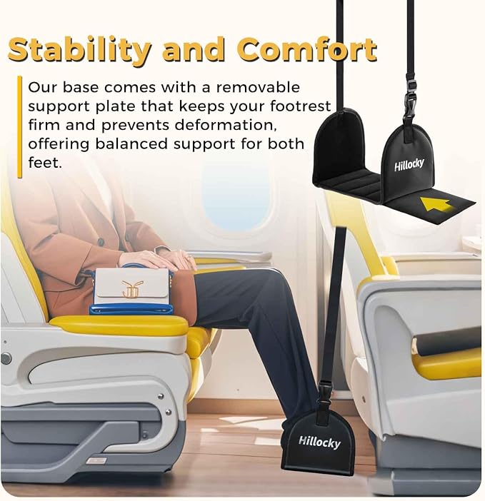 2 Pack - Foot Hammock for Plane Travel, Portable Airplane Foot Hammock - Image 5
