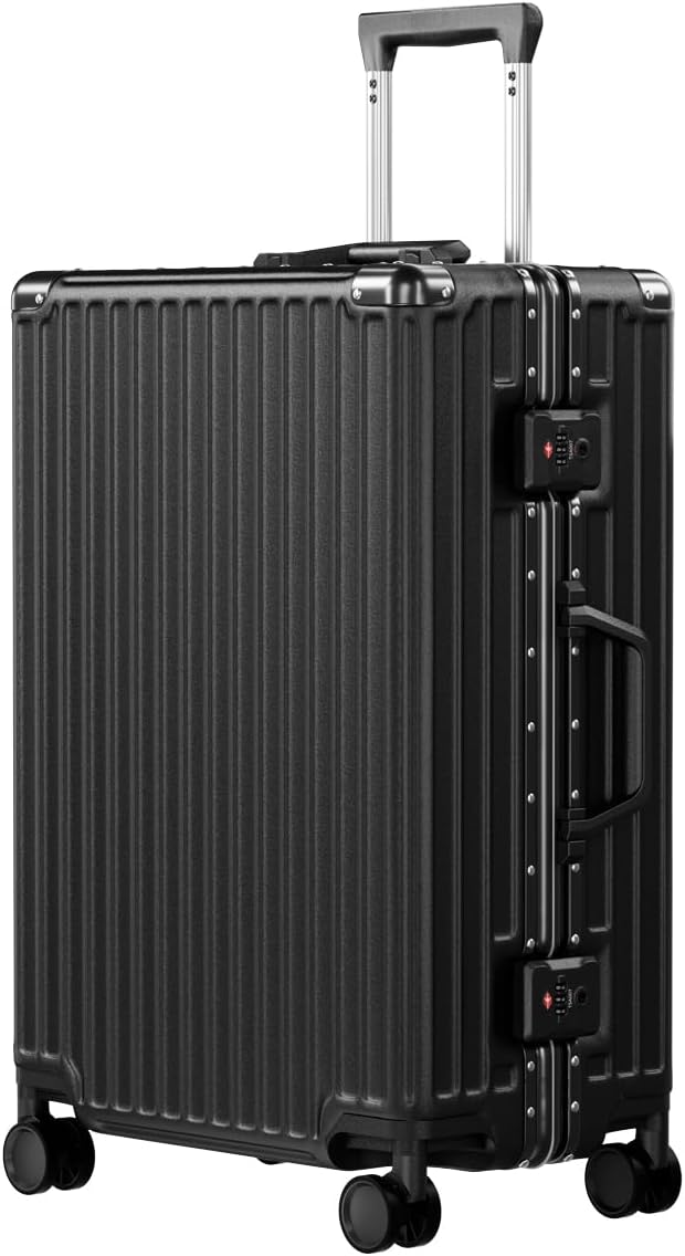 AnyZip Luggage PC+ABS Aluminum Frame Zipperless Checked Luggage Hard Shell by YourBestTravelChoice