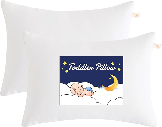 NTBAY Toddler Pillows, Down Alternative 13"x18" Pillows, Machine Washable by NTBAY