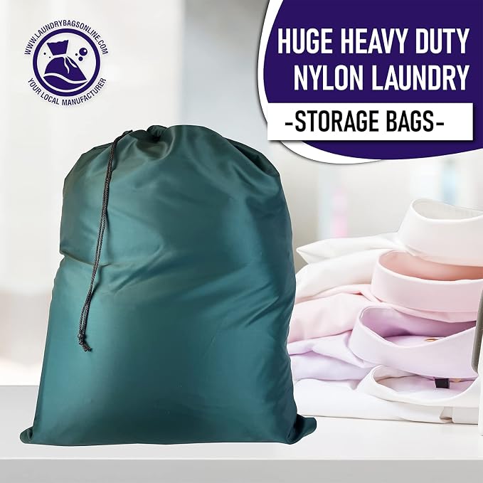 Laundry Bag with Locking Closure Drawstring – Extra Large Heavy Duty 100% Nylon - Image 5