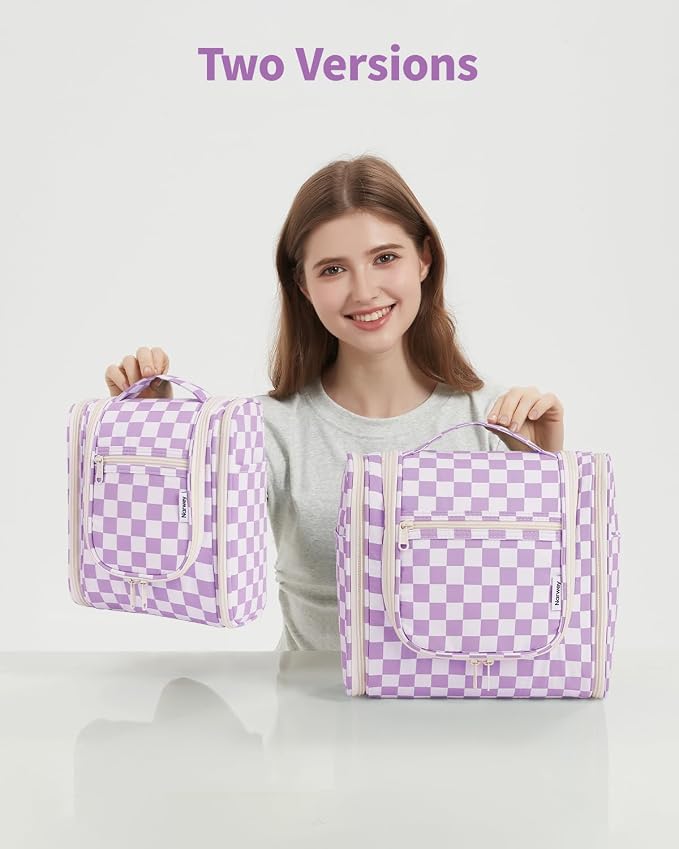 Narwey Checked Hanging Travel Toiletry Bag - Image 8