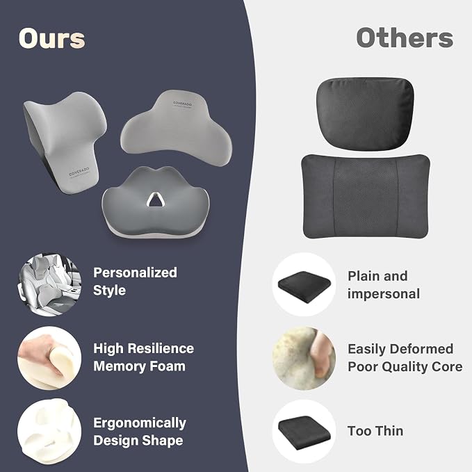 Coverado Car Seat Cushion and Lumbar Support - Image 7