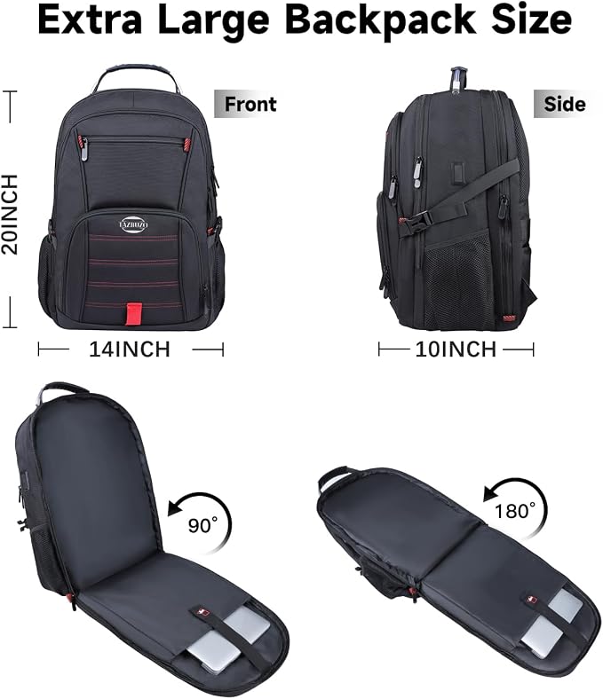 18.4 Inch Travel Laptop Backpack, Extra Large Backpack, Laptop Backpack - Image 4