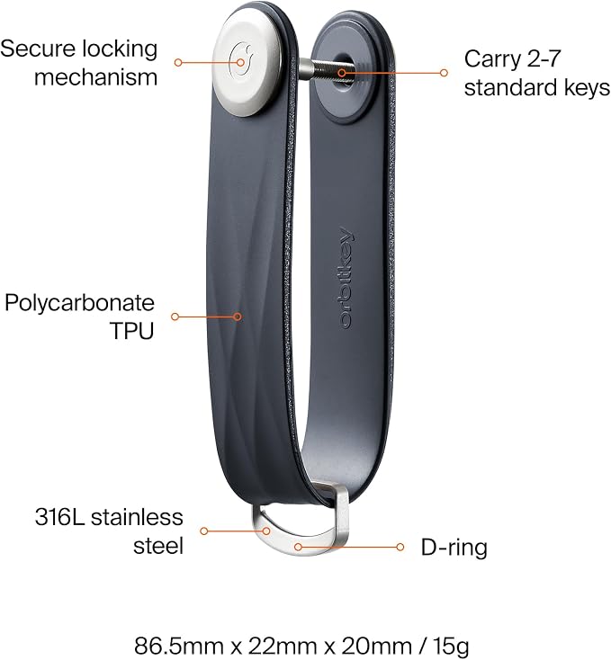 Orbitkey New Active Key Organizer Lite w/updated D-Ring | Weather Resistant - Image 5