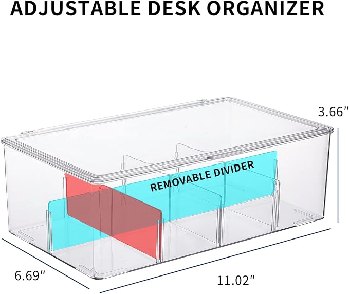 Yesesion Clear Plastic Storage Bins - Image 2