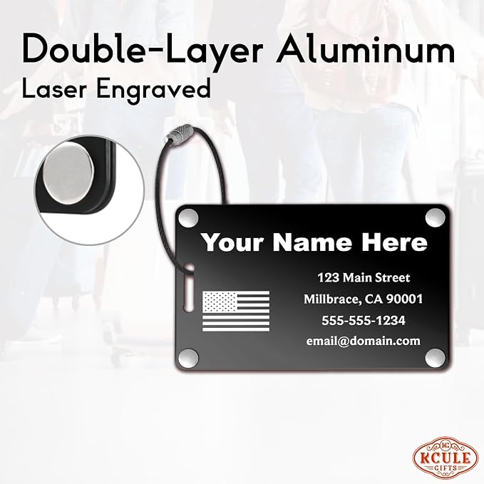 Personalized Luggage Tags: Custom Metal Luggage Tags - Image 4