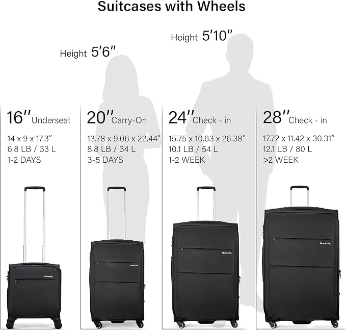 Hanke 16 Inch Underseat Carry On Luggage - Image 12