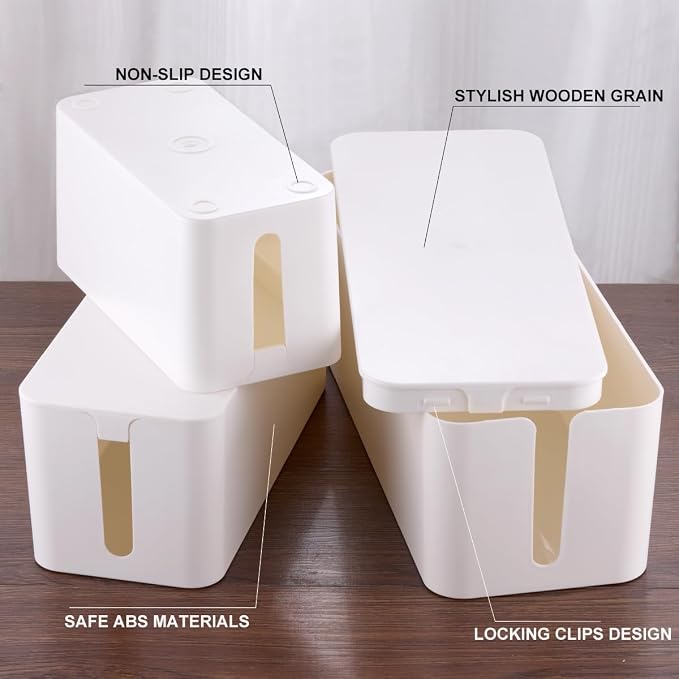 3 Pack Cable Management Box - Image 3