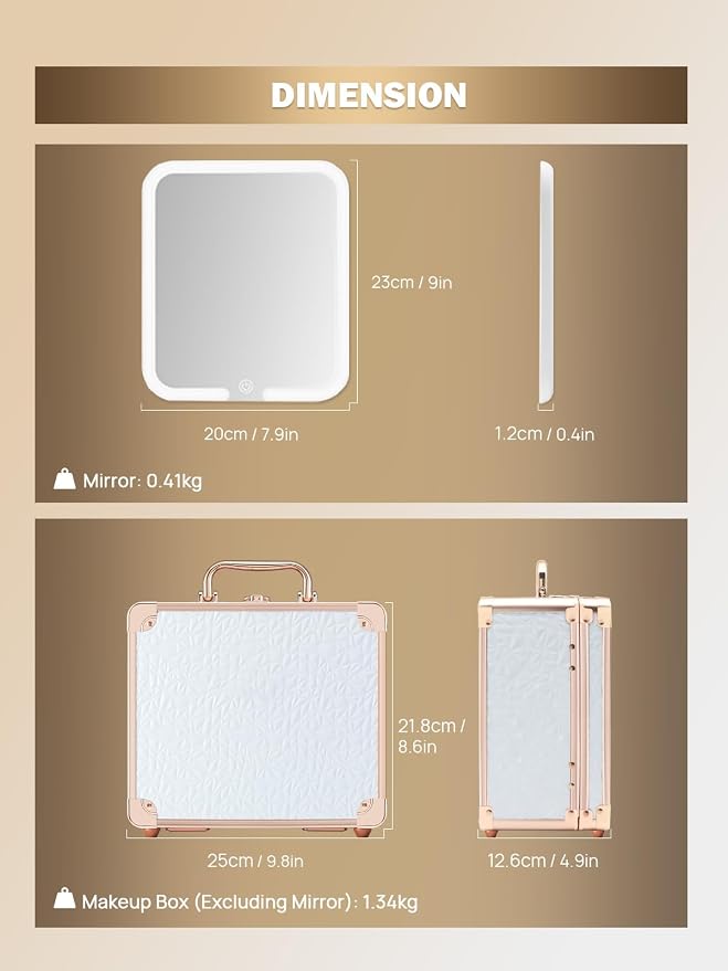 OMIRO Makeup Case, Makeup Bag - Image 2